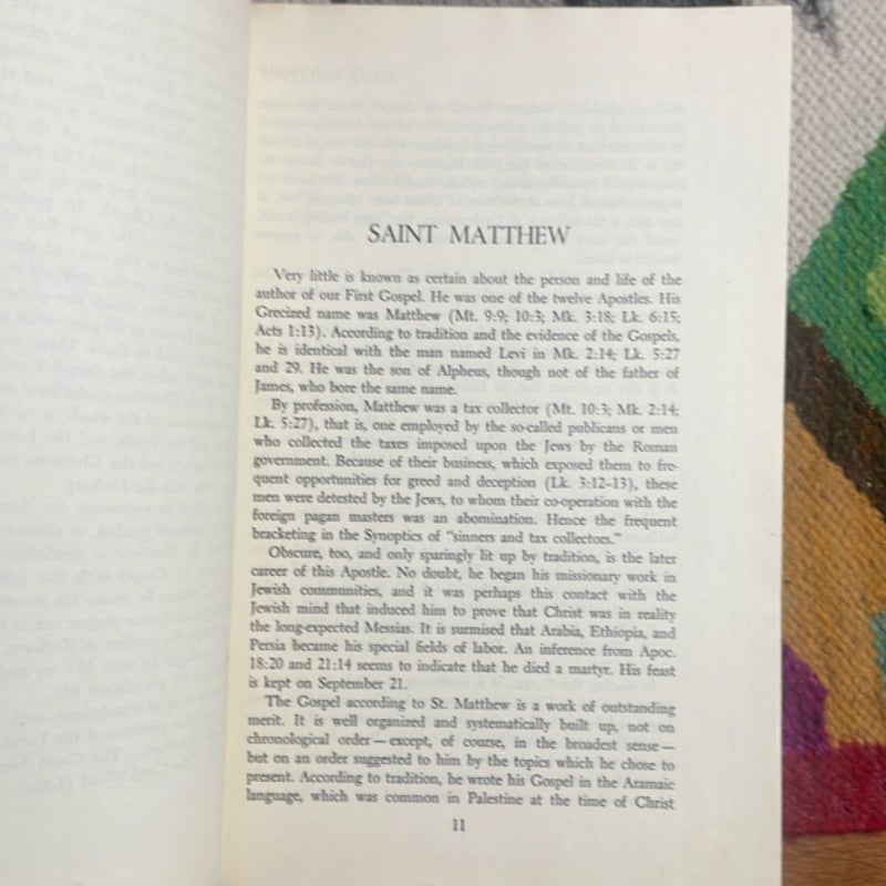 The New Testament: Rendered from the Original Greek With Explanitory Notes (1956 Kleist and Lilly Translation)