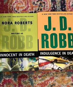 Lot of 2 Nora Roberts /JD Robb - Innocent In Death, Indulgence In Death HC Good