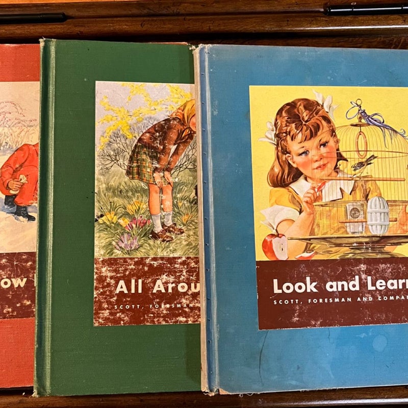 Set of 3 vintage science textbooks 