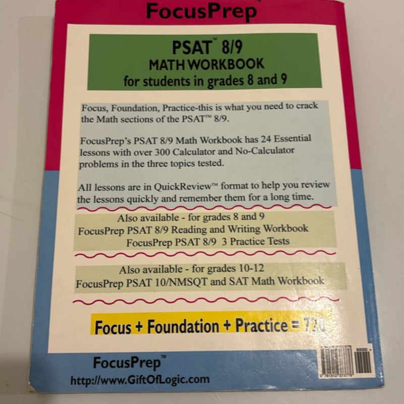 PSAT 8/9 MATH Workbook