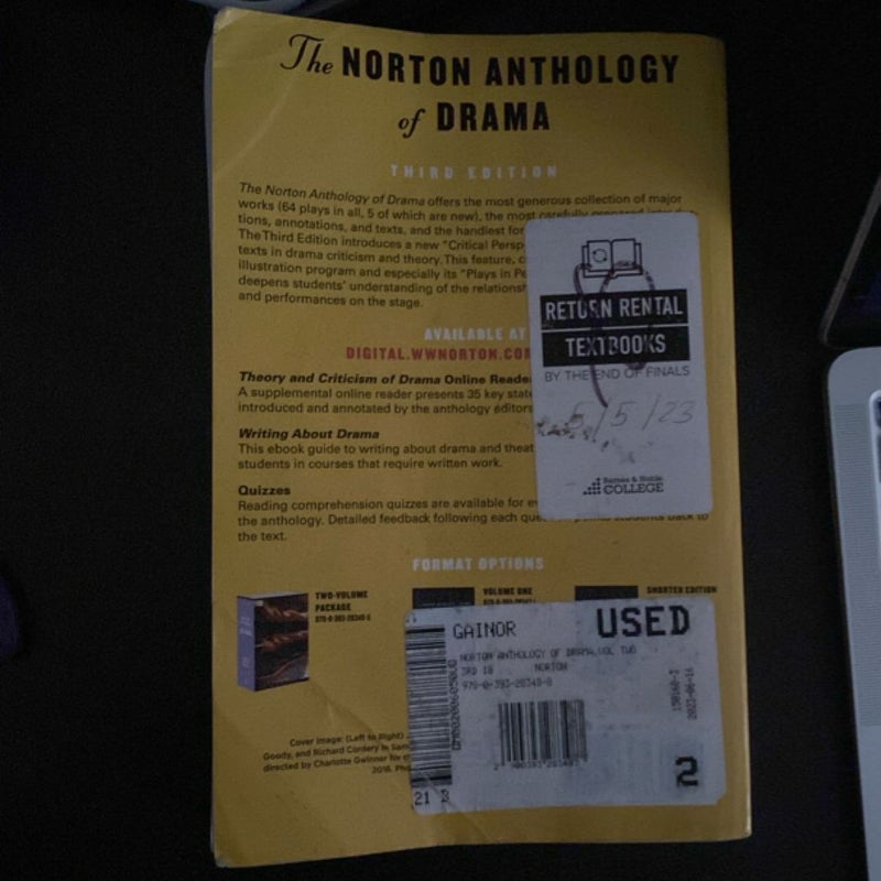 The Norton Anthology of Drama Third Edition 