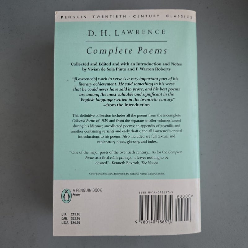 The Complete Poems of D. H. Lawrence