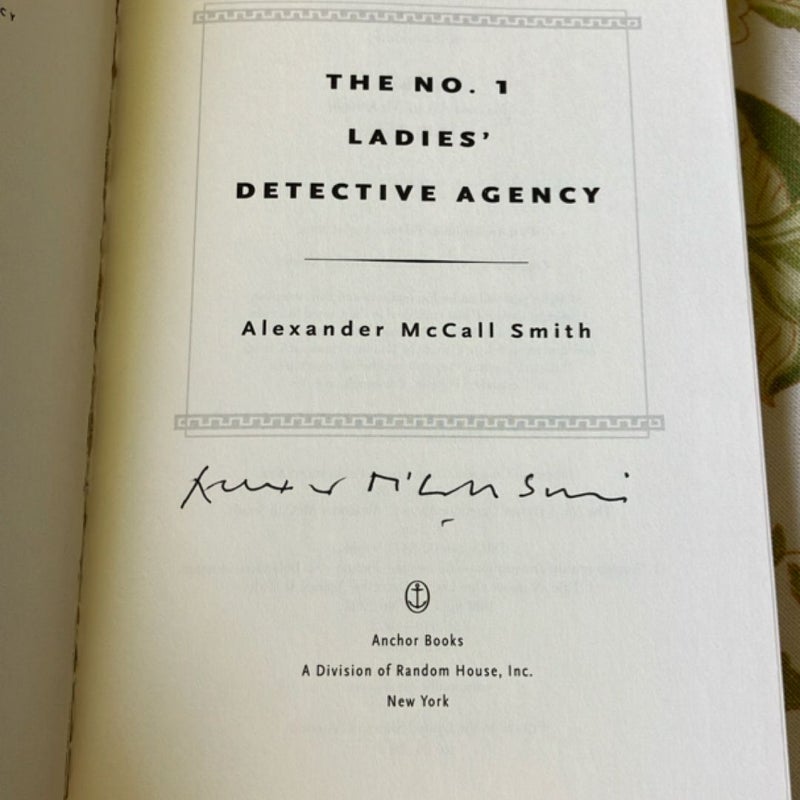 The No. 1 Ladies' Detective Agency-signed