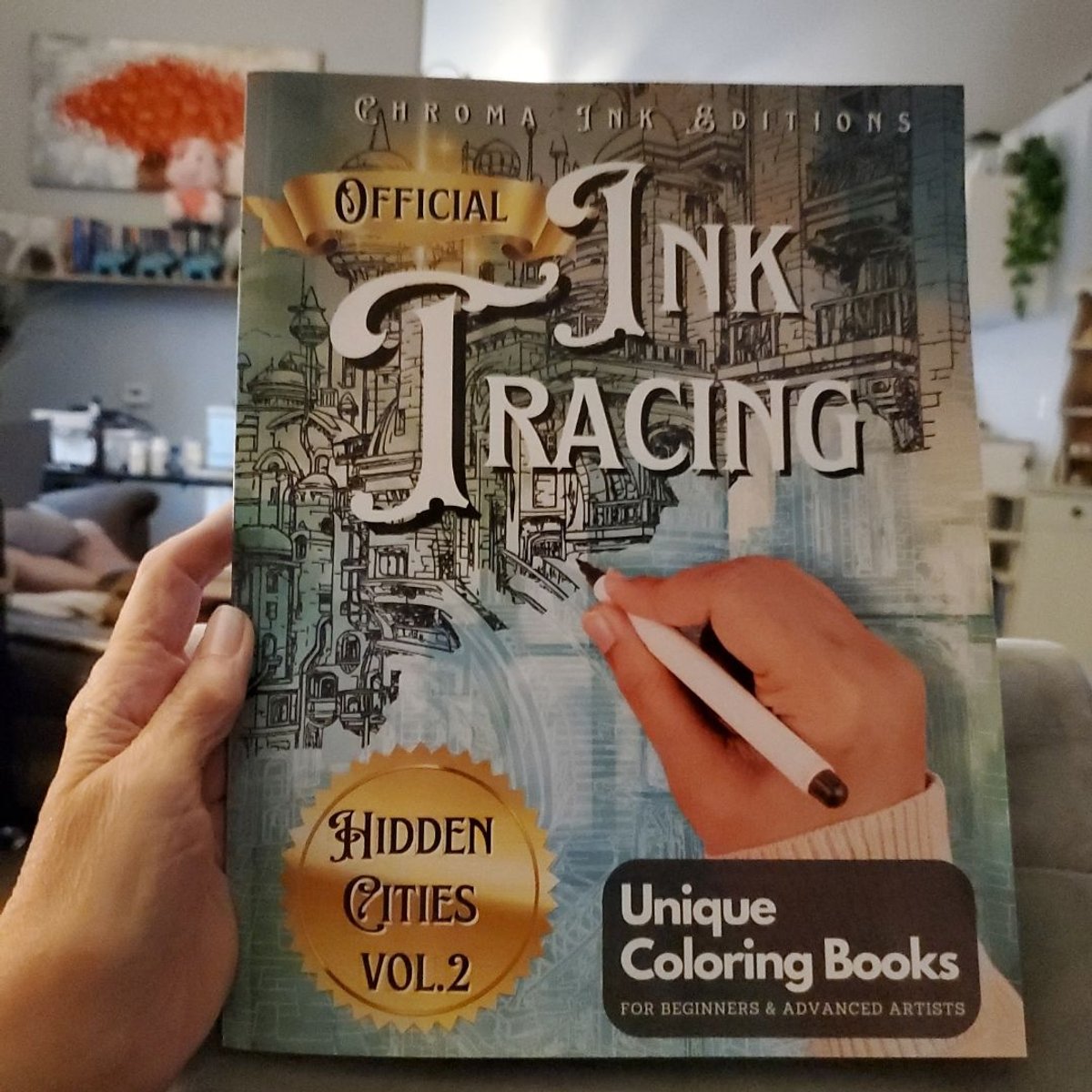 Ink Tracing Coloring Book, Follow the White Lines to Reveal a Unique ...
