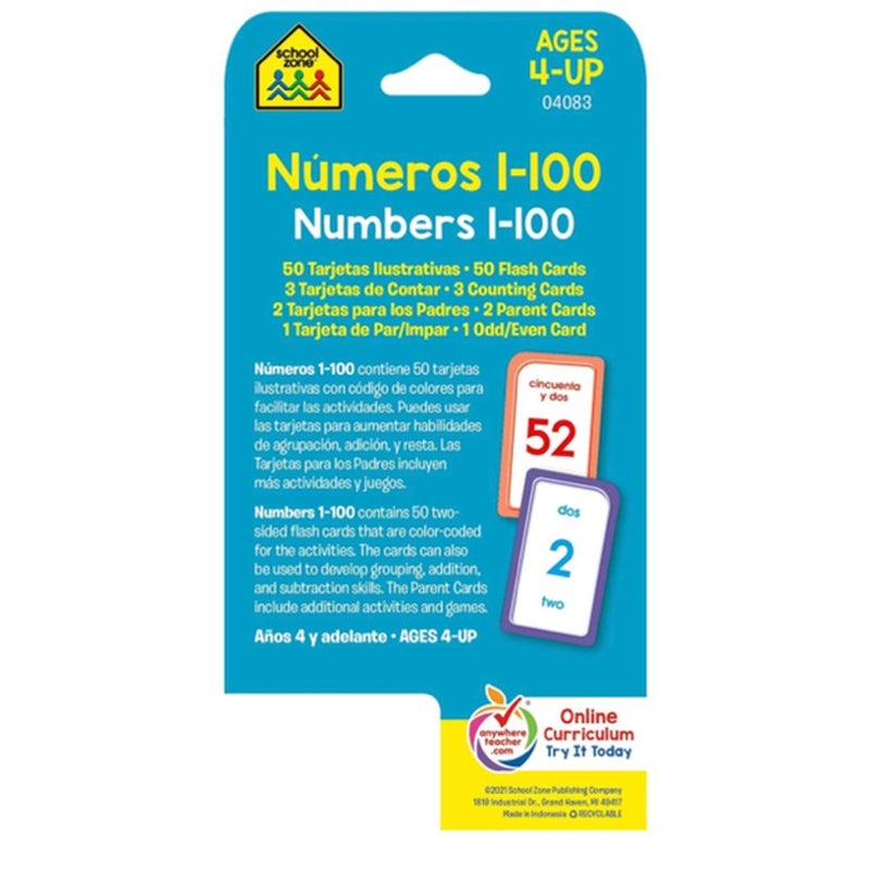 Numeros 1-100 Numbers 1-100