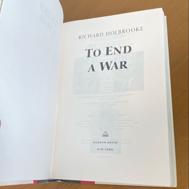 To End a War - 1st/1st