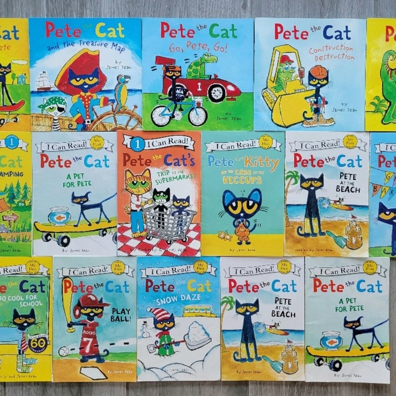 PETE THE CAT LOT OF 16 READERS & PICTURE BOOKS MY FIRST I CAN READ LEVEL 1