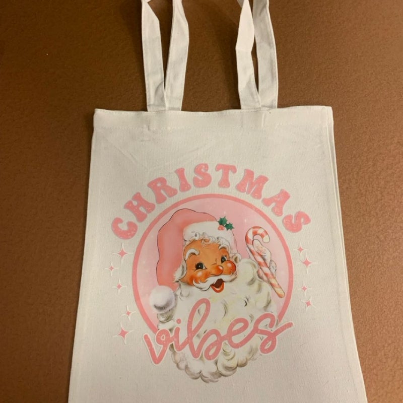 Christmas vibes book bag