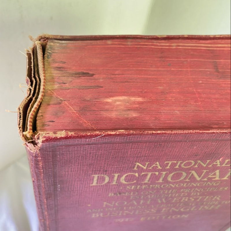 National Dictionary - Self-Pronouncing - 1942 Edition