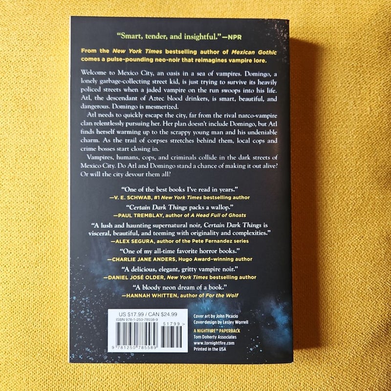 Certain Dark Things w/Signed Book Plate 