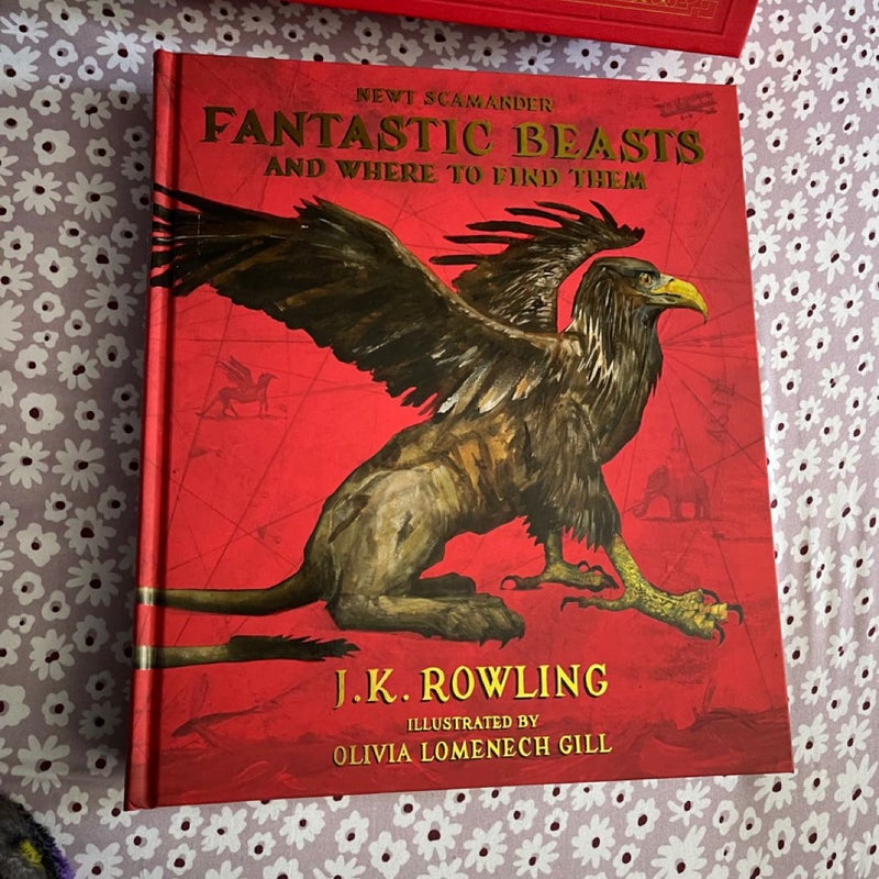 Hogwarts Library: Fantastic Beasts and Where to Find Them, Quidditch Through the Ages, and The Tales of Beedle The Bard