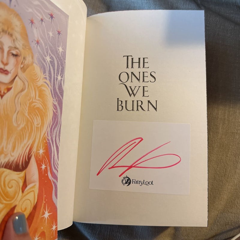 The Ones We Burn - FairyLoot SIGNED BOOKPLATE 