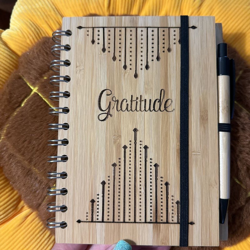 “Gratitude” Bamboo Journal