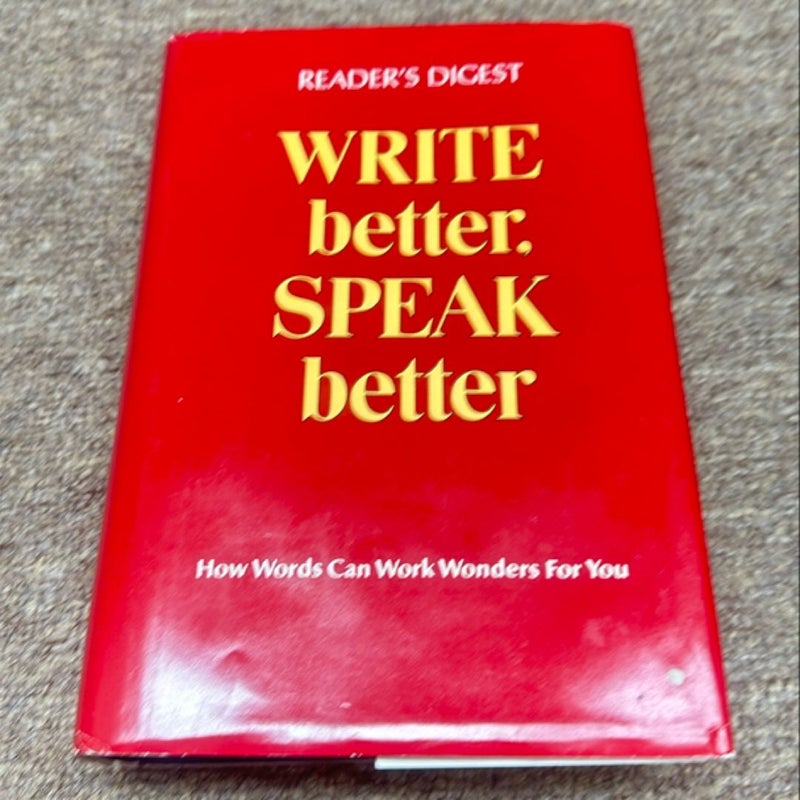 Write Better, Speak Better