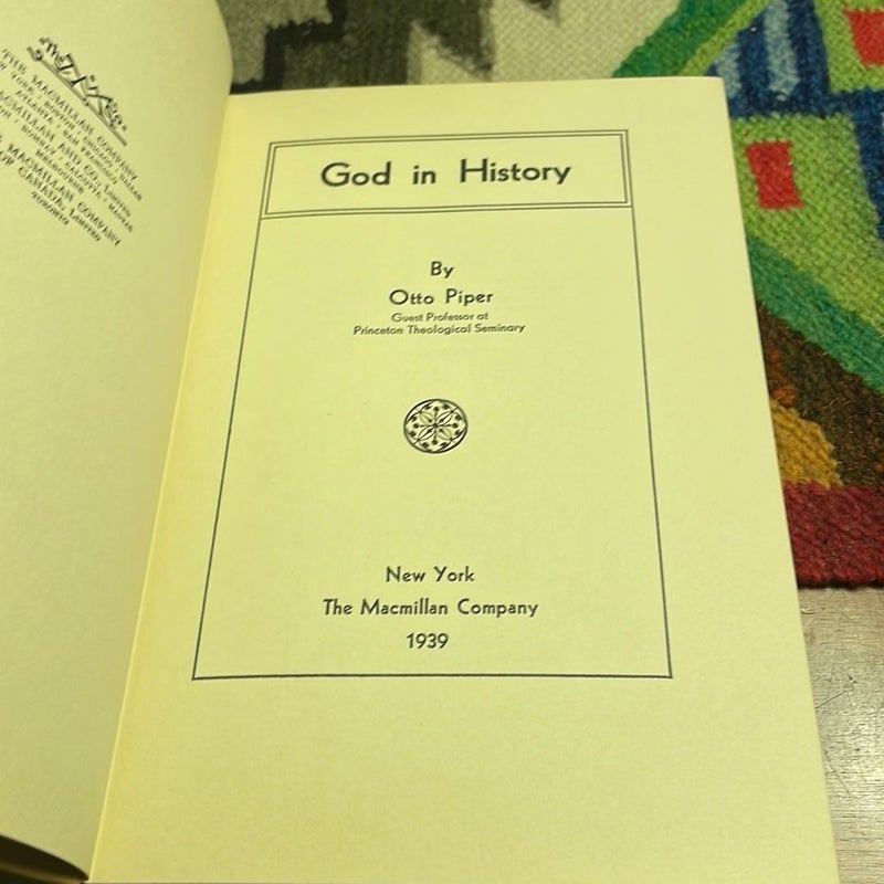 God in History (1st printing) 