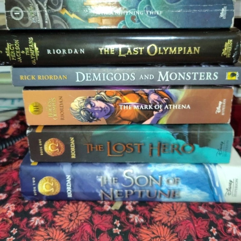 Percy Jackson & Heroes of Olympus 8-Book Lot by Rick Riordan PB Set
