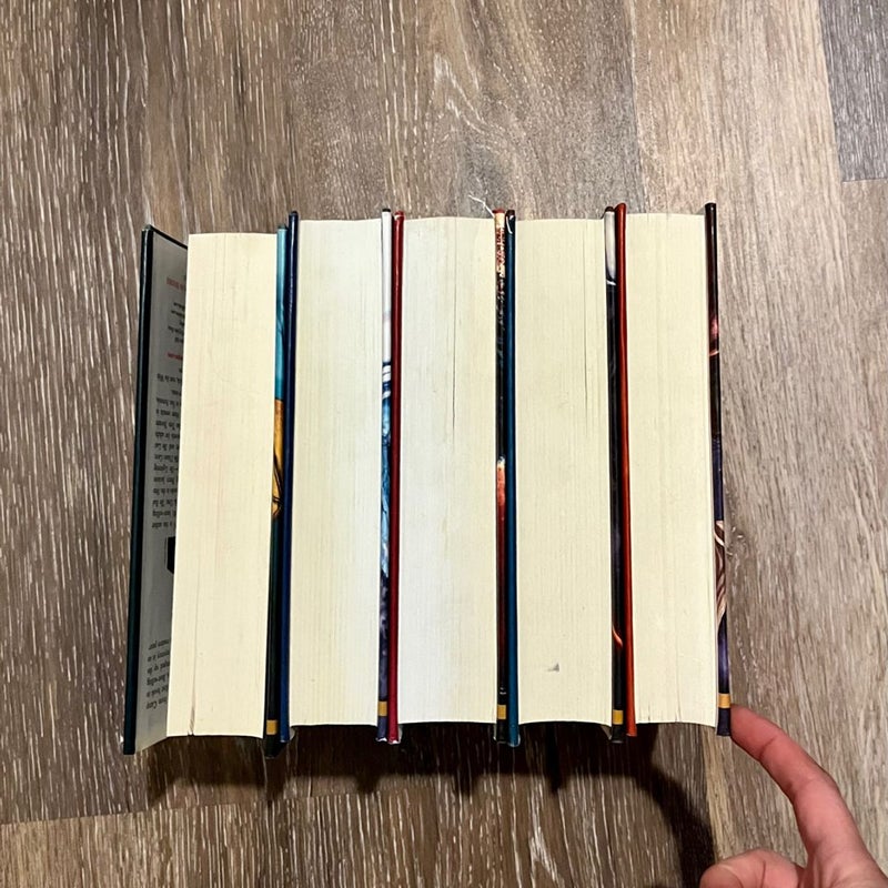 Heroes of Olympus Rick Riordan Complete series 1-5 Hardcover Books First Edition.  