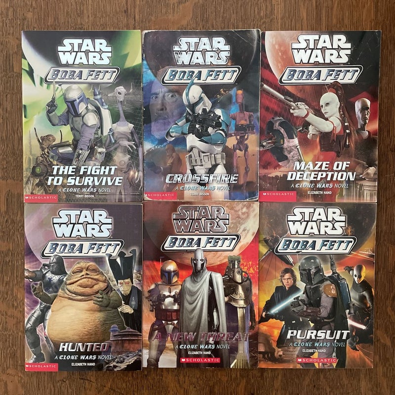 Star Wars Boba Fett Clone Wars novels - set of 6