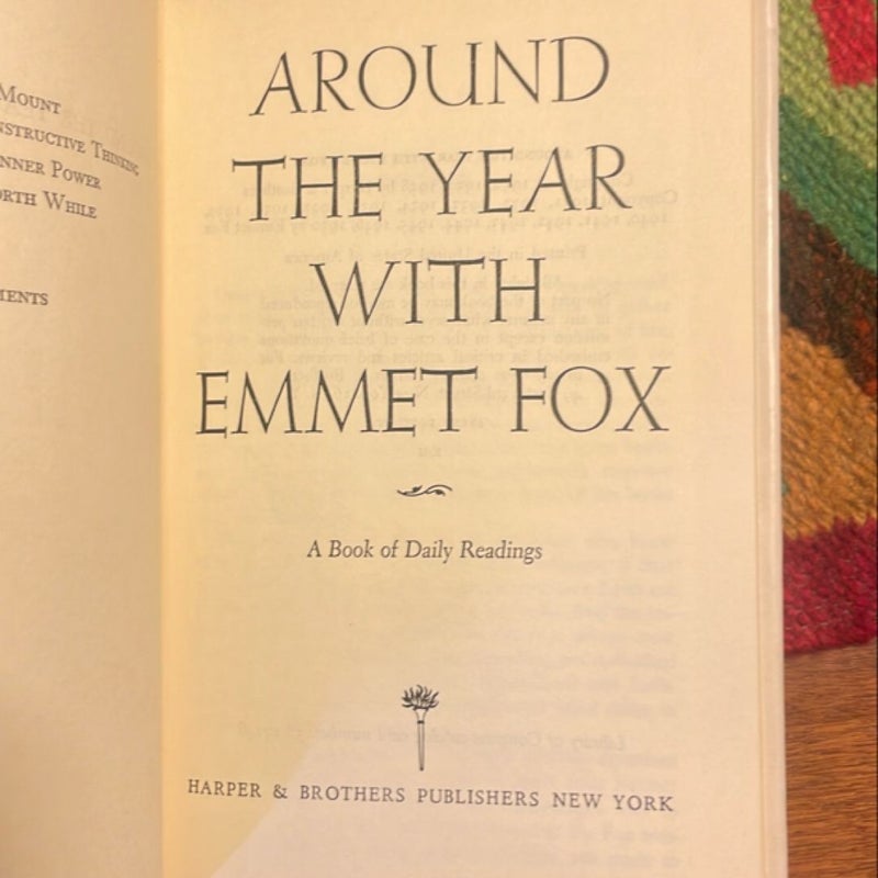 Around the Year with Emmet Fox (1958, First Edition)