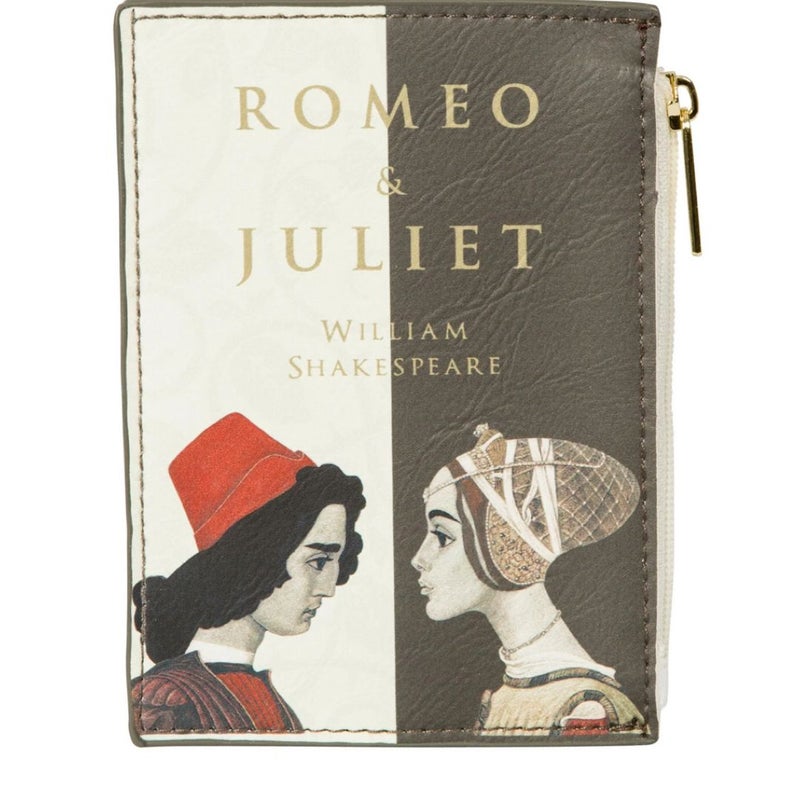 Romeo and Juliet Black and White Leather Wallet 