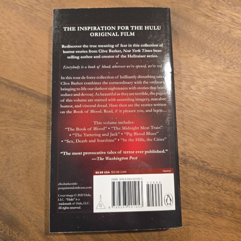 Clive Barker's Books of Blood: Volume One (Movie Tie-In)