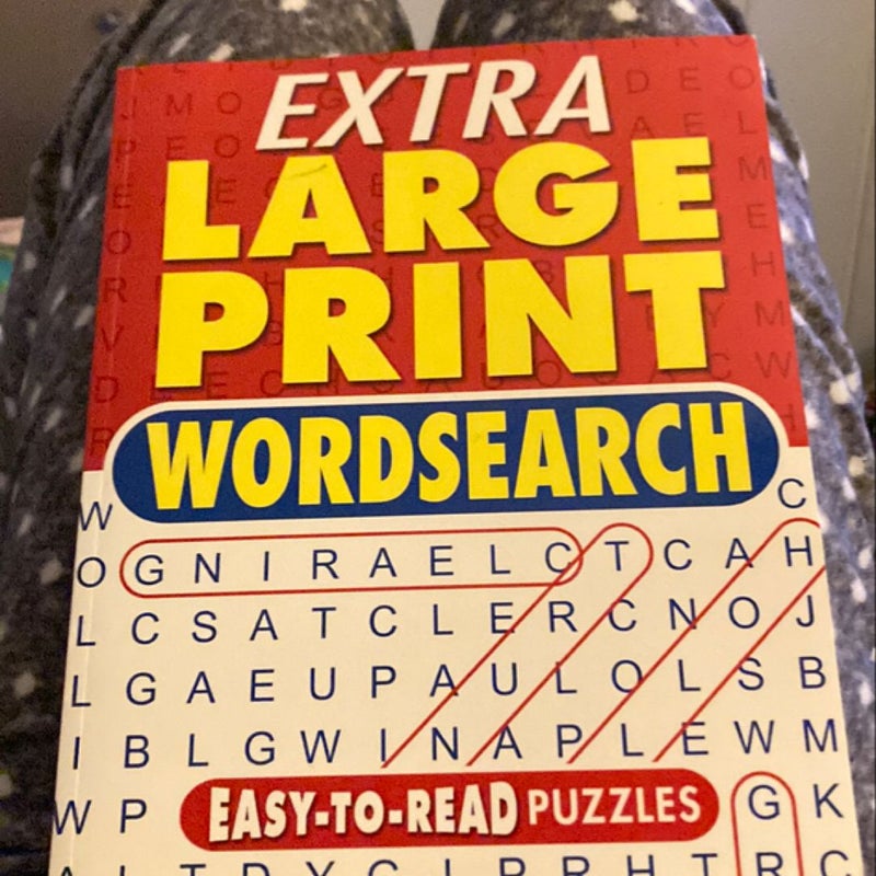 Extra large Print word search 