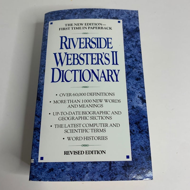 Riverside Webster's II Dictionary