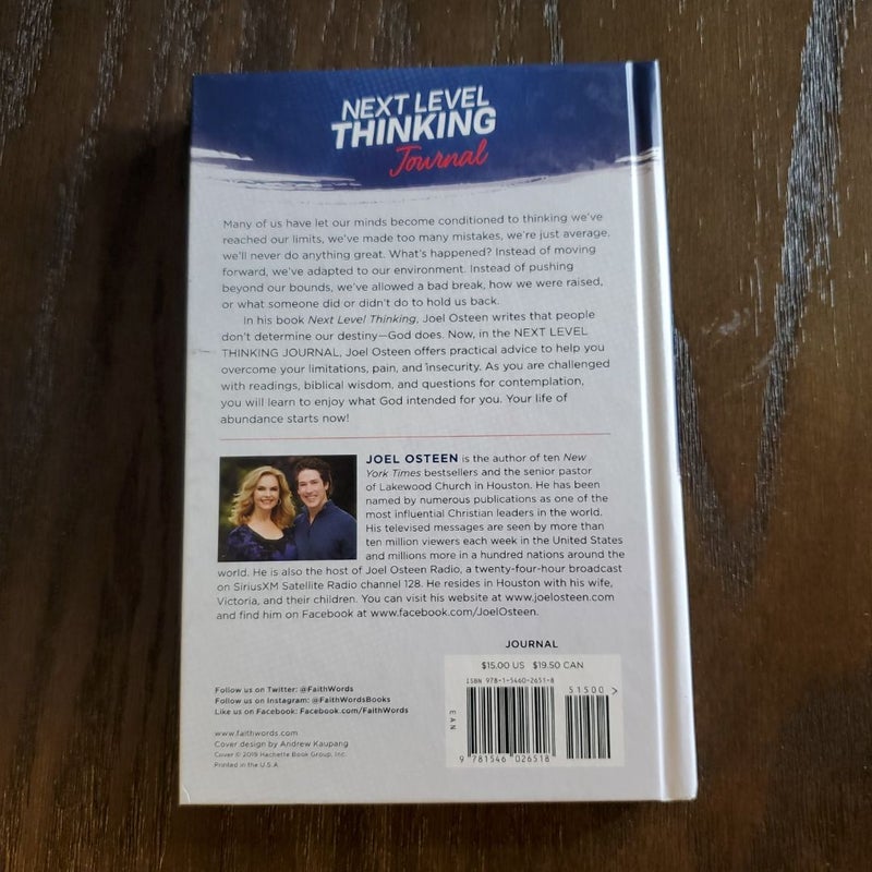 Next Level Thinking Journal by Joel Osteen