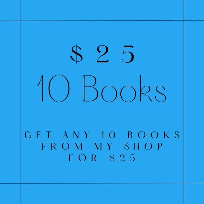 10 Books for $25