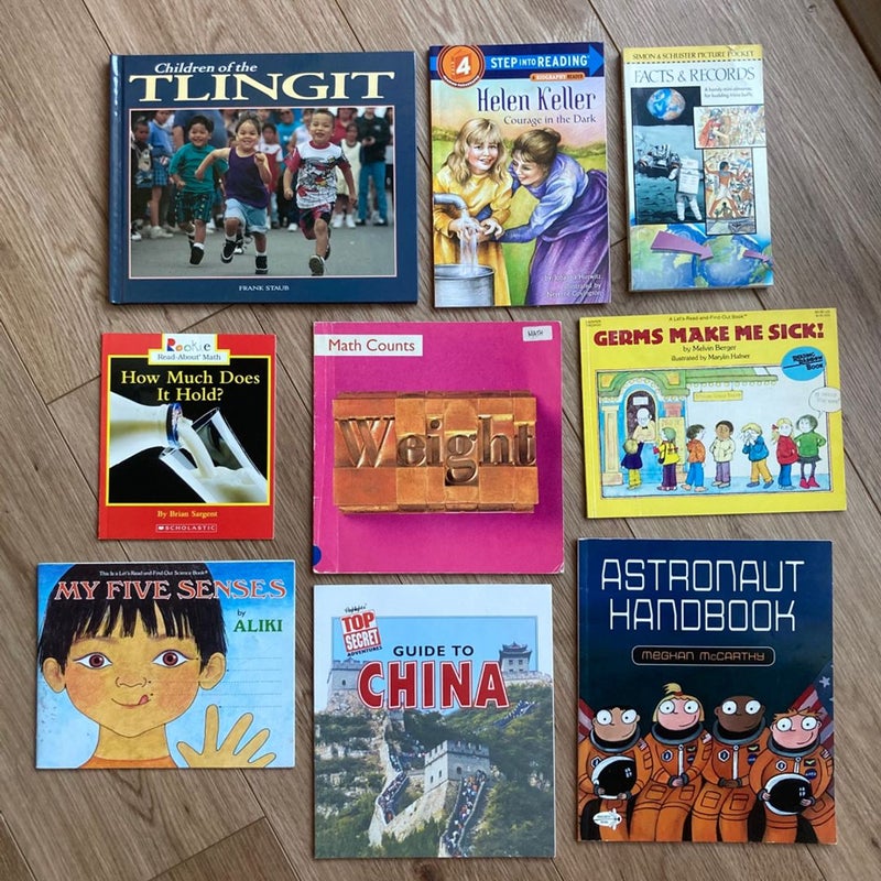 Bundle of (9) Mixed Nonfiction Books for Kids
