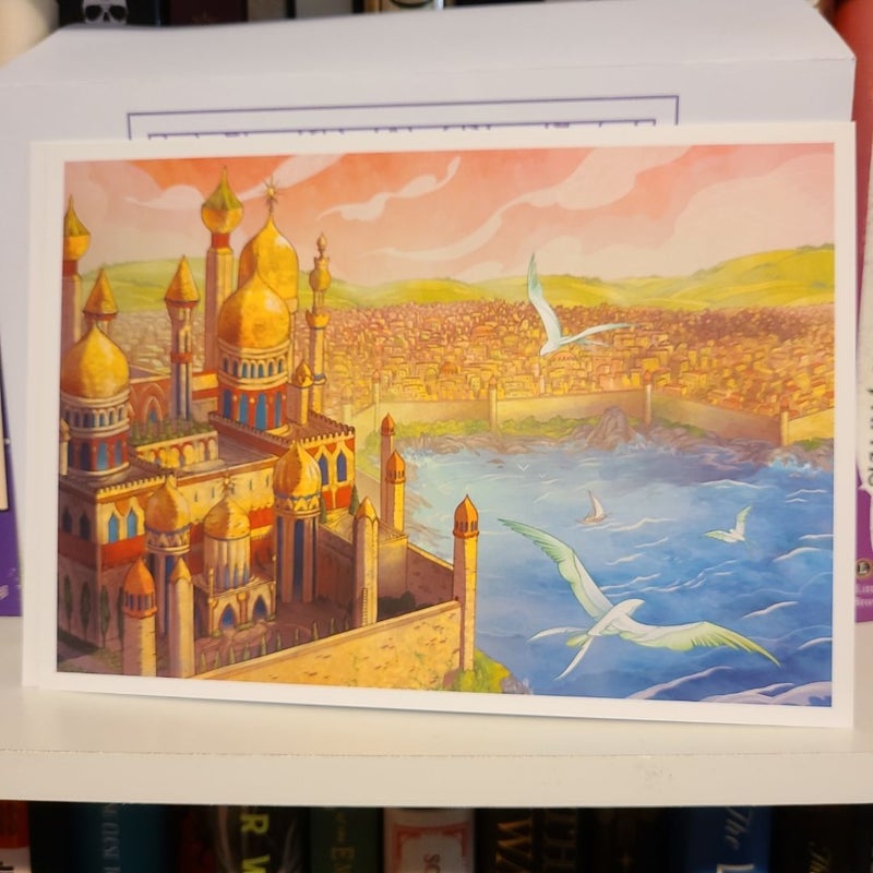 Illumicrate Trial of the Sun Queen Inspired postcard set