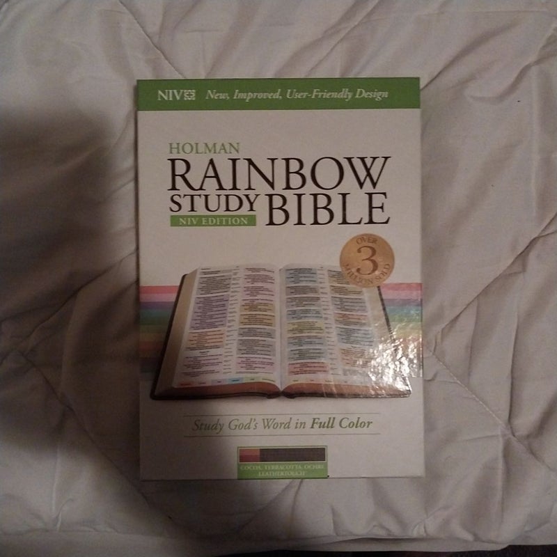 NIV Rainbow Study Bible, Cocoa/Terra Cotta/Ochre LeatherTouch