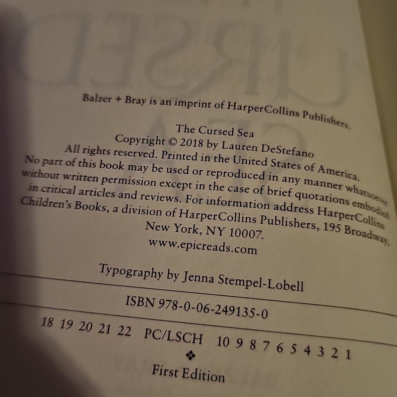 The Cursed Sea - First Edition