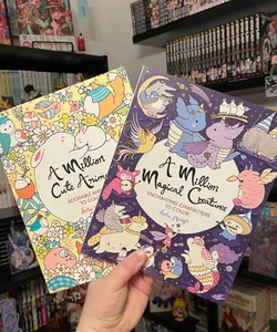 A Million Cute Animals & Magical Creatures Coloring Books  