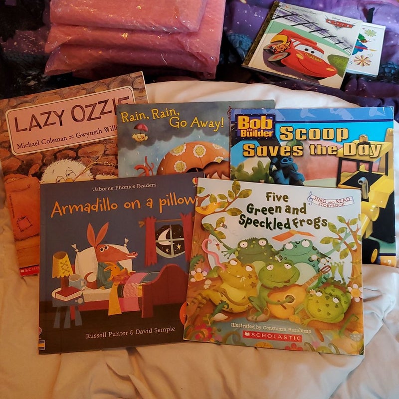 A lot of children's soft cover books