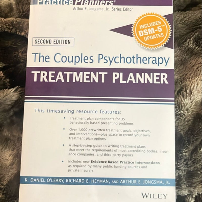 The Couples Psychotherapy Treatment Planner, with DSM-5 Updates