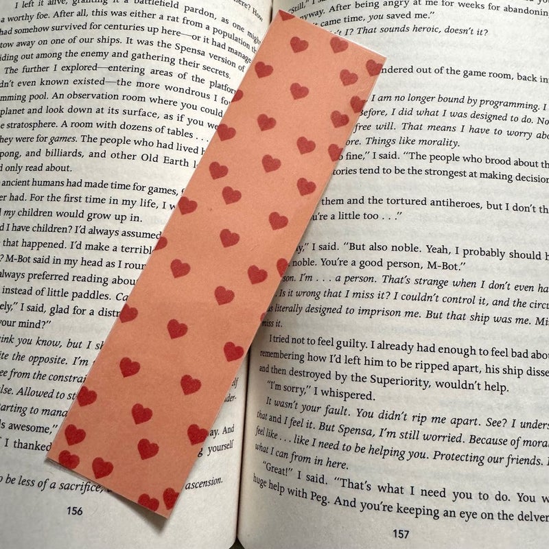 Handmade heart bookmark ♥️