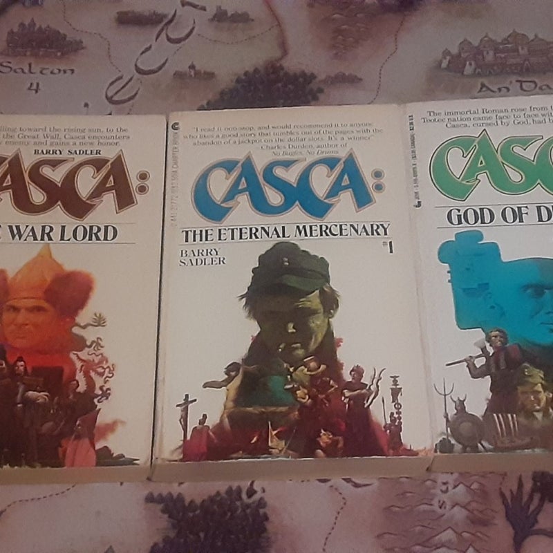 3 Casca book lot The Eternal Mercenary, God of Death, The Warlord