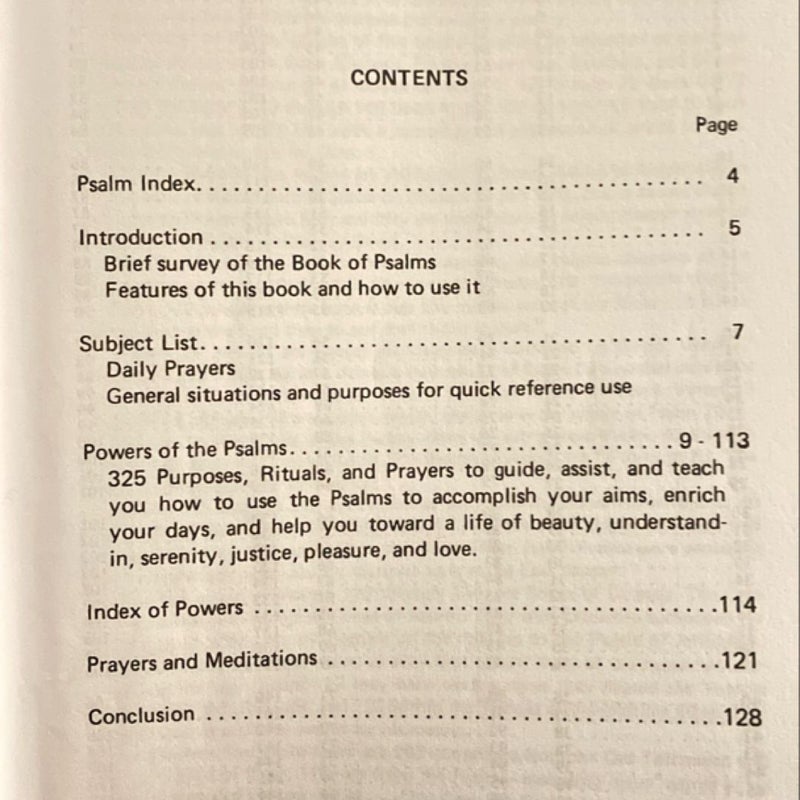 Powers Of The Psalms