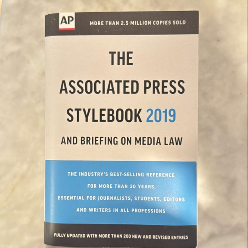 The Associated Press Stylebook 2019 and Briefing on Media Law