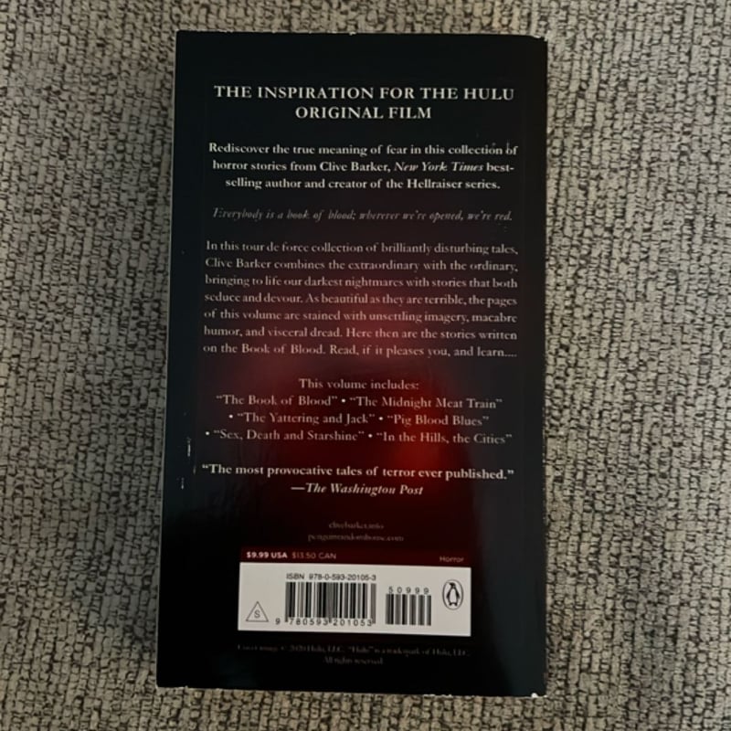 Clive Barker's Books of Blood: Volume One (Movie Tie-In)