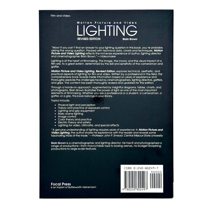 Motion Picture and Video Lighting