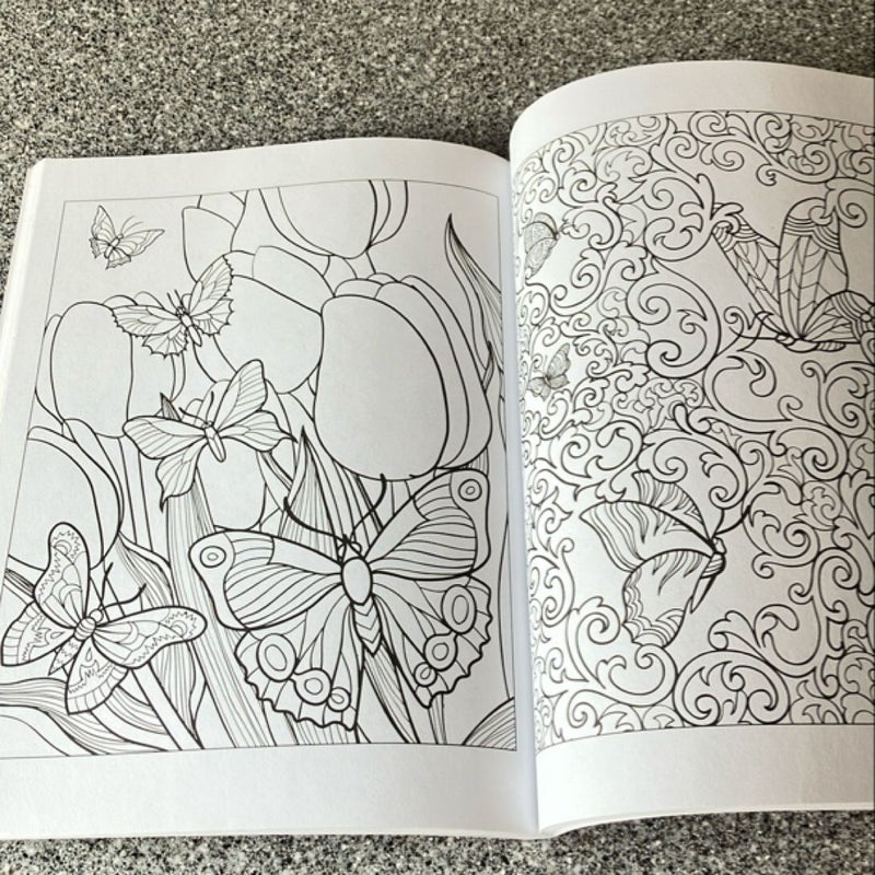 3-D Coloring Book - Butterfly Designs