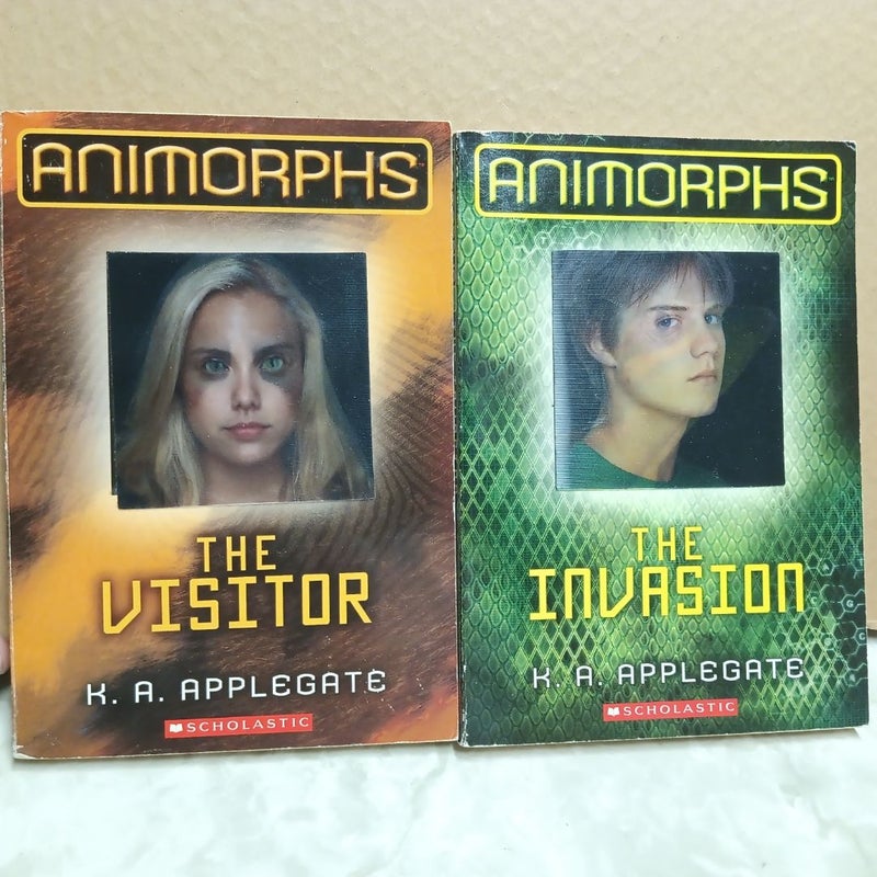 Animorphs #2 The Visitor & #1 The Invasion - bundle lot 