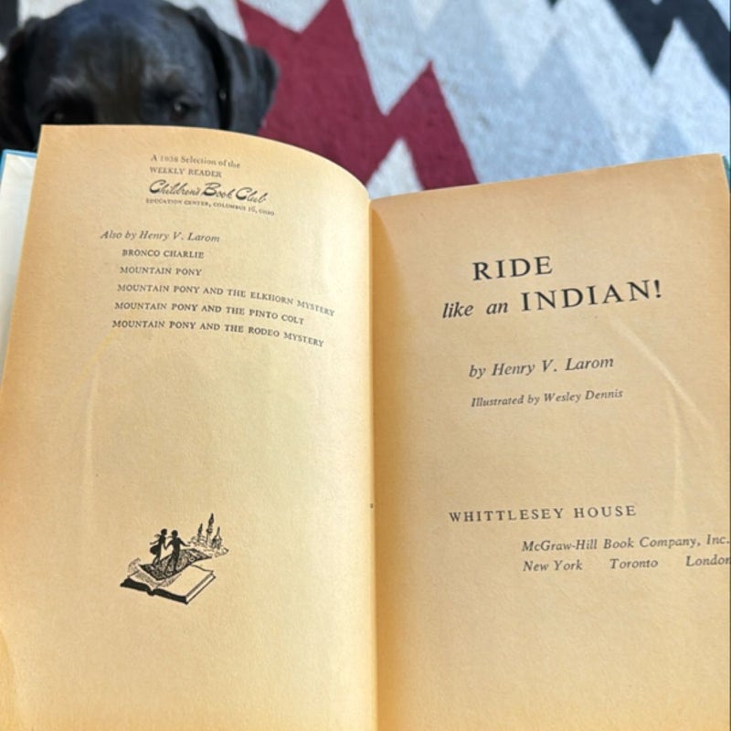 Ride Like an Indian, 1958