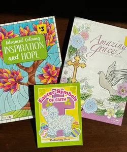 Religious/Inspirational/Faith/Hope Coloring Book Bundle (3)