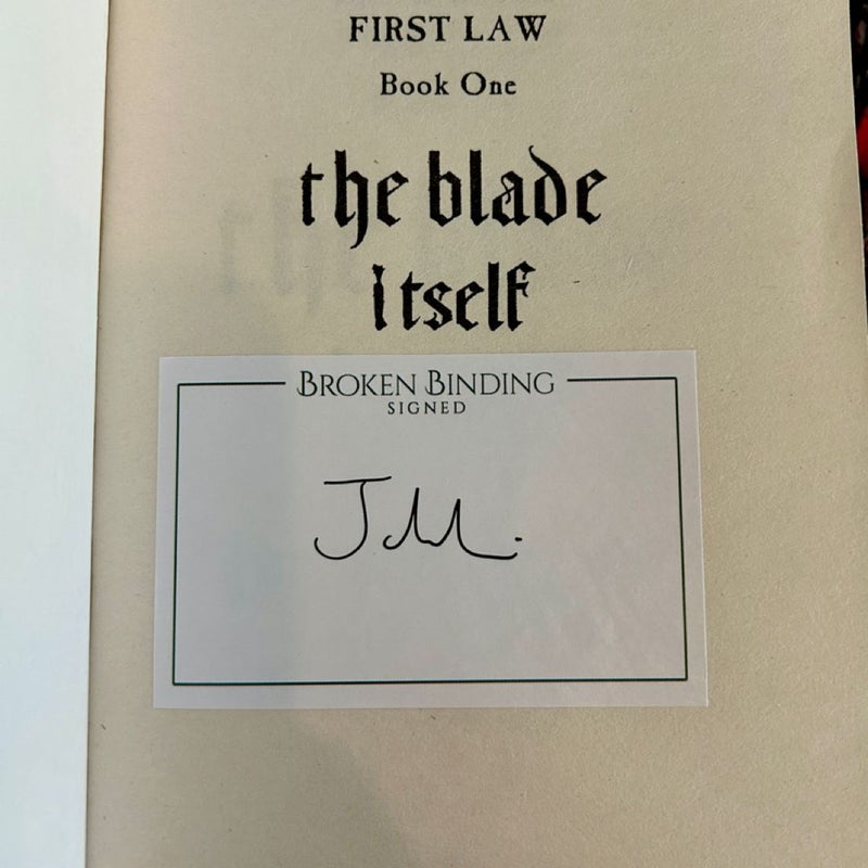 Signed Bookplate - The First Law Trilogy - UK Paperback