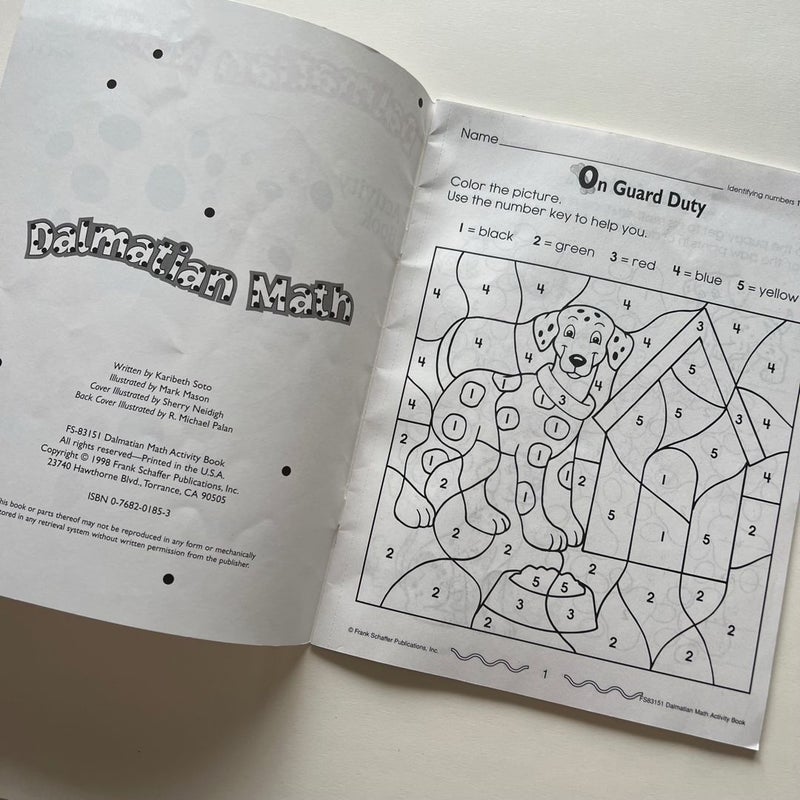 Dalmatian Math Activity Workbook