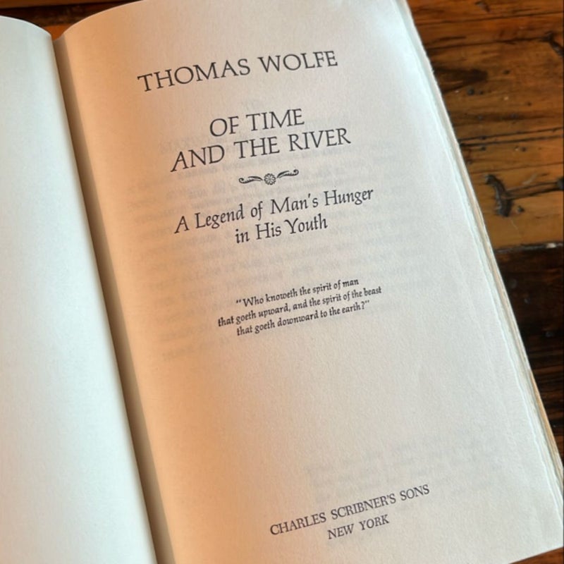 Of Time and The River - Thomas Wolfe Scribners HC Antique