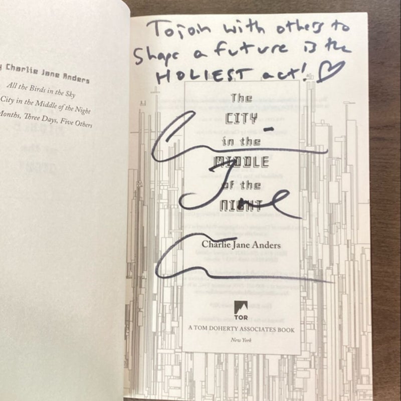 The City in the Middle of the Night Signed Copy